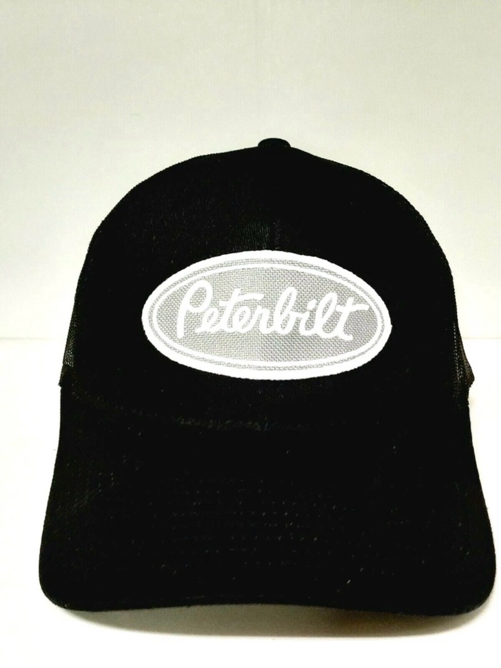 Peterbilt Patch Mens Baseball Cap Hat Low Profile Mesh Snapback Black
